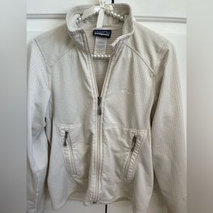 Patagonia stone white spring zip front jacket Ladies S